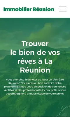 Immobilier Réunion, sur téléphone