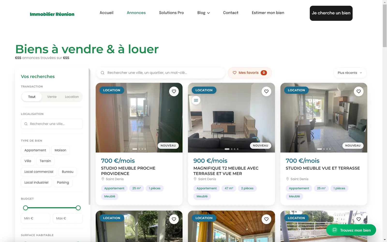 Le site de Immobilier Réunion