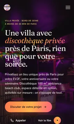 Villa Pik’Beach, sur téléphone