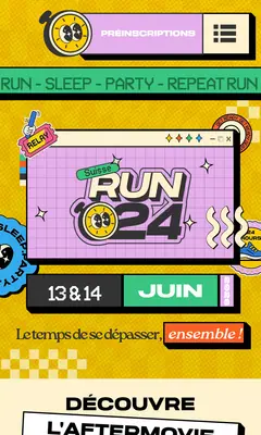 RUN24 Suisse, sur téléphone
